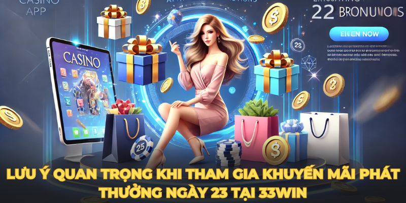 Tổng hợp các chương trình phát thưởng ngày 23 tại 33win 4 Lưu ý quan trọng khi tham gia khuyến mãi phát thưởng ngày 23 tại 33win
